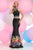 Zoey Grey - Two Piece Halter Long Gown 30835 in Black and Multi-Color