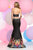 Zoey Grey - Two Piece Halter Long Gown 30835 in Black and Multi-Color