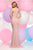 Zoey Grey - Ornate Straight-Across Cutout Sheath Gown  30846 in Pink