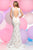 Zoey Grey - Sheer Lace Jewel Mermaid Gown 30851 in White and Neutral