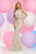 Zoey Grey - Two Piece Halter Lace Long Gown 30853 in White and Nude