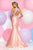 Zoey Grey - Adorned Jewel Mikado Mermaid Gown 30875 in Pink and Purple