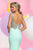 Zoey Grey - Metallic Ornate Sweetheart Sheath Gown 30876 in Green