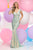 Zoey Grey - V Neck Cap Sleeves Long Dress 30877 in Blue and Neutral