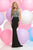 Zoey Grey - Embellished Illusion Sheath Gown 30879 in Black and Blue