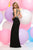 Zoey Grey - Embellished Illusion Sheath Gown 30879 in Black and Blue