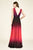 Tadashi Shoji - Remek Sleeveless Jersey Ombre Gown In Red and Black