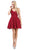 Dancing Queen - 3088 Lace Embroidered Beaded Applique Cocktail Dress In Red