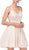 Dancing Queen - 3088 Lace Embroidered Beaded Applique Cocktail Dress In Nude