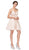 Dancing Queen - 3088 Lace Embroidered Beaded Applique Cocktail Dress In Nude