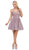 Dancing Queen - 3088 Lace Embroidered Beaded Applique Cocktail Dress In Purple