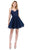 Dancing Queen - 3088 Lace Embroidered Beaded Applique Cocktail Dress In Blue