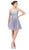 Dancing Queen - 3088 Lace Embroidered Beaded Applique Cocktail Dress In Gray