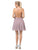 Dancing Queen - 3089 Embroidered V-neck A-line Cocktail Dress In Brown