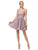 Dancing Queen - 3089 Embroidered V-neck A-line Cocktail Dress In Brown