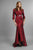 Daymor Couture - V-Neck Trumpet Dress 308 in Red