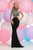 Zoey Grey - High Neck Jersey Sheath Dress 30902 in Black and Multi-Color