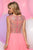 Zoey Grey - High Neck Chiffon A-Line Dress 30905 in Pink