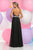 Zoey Grey - Halter Neck Chiffon A-Line Dress 30907 in Black