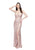 Primavera Couture - 3091 Sequined Sheath Gown with Slit