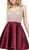 Dancing Queen - 3092 Bejeweled V-neck A-line Homecoming Dress In Red