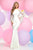 Zoey Grey - Laced Embellished Jewel Neck Dress 30931 in White