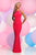 Zoey Grey - 30936 Beaded Sleeveless Shoulders Jersey Sheath Dress In Red