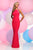 Zoey Grey - Beaded High Neck Jersey Sheath Dress 30936 in Pink