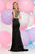 Zoey Grey - Two Piece Bead Embellished Trumpet Dress 30948 in Black and Gold