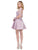 Dancing Queen - 3094 Embroidered Long Sleeve Bateau A-line Dress In Pink