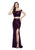 Primavera Couture - 3095 Off-Shoulder Two-Piece Sequined Gown in Purple