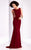 Clarisse - 3095 Plunging Open Back Gown in Red
