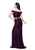 Primavera Couture - 3095 Off-Shoulder Two-Piece Sequined Gown in Purple