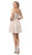 Dancing Queen - 3095 Embroidered Off-Shoulder A-line Dress In Neutral