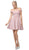 Dancing Queen - 3095 Embroidered Off-Shoulder A-line Dress In Pink