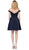 Dancing Queen - 3095 Embroidered Off-Shoulder A-line Dress In Blue