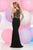 Zoey Grey - Gold Trimmed and Beaded Jersey Dress 30981 in Black and Gold