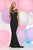 Zoey Grey - Beaded Cap Sleeve Illusion Sheath Dress 30985 in Black