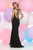 Zoey Grey - Beaded Cap Sleeve Illusion Sheath Dress 30985 in Black