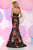 Zoey Grey - Strapless Printed Mermaid Gown 30988 in Black and Multi-Color