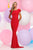 Zoey Grey - Cap Sleeve Bateau Neck Jersey Dress 30996 in Red