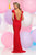 Zoey Grey - Cap Sleeve Bateau Neck Jersey Dress 30996 in Red