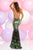Zoey Grey - Sequined V-Neck Dress 31007 in Green