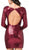 Dancing Queen - 3101 Sequined Long Sleeves Prom Dress In Red