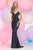 Zoey Grey - Sequined V-Neck Trumpet Dress 31020 in Blue