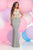 Zoey Grey - Beaded Illusion High Neck Trumpet Dress 31024 in Gray and Neutral
