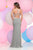 Zoey Grey - Beaded Illusion High Neck Trumpet Dress 31024 in Gray and Neutral