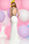 Zoey Grey - Embellished Fitted Long Dress 31030 in Gray and White