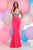 Zoey Grey - Two-Piece Laced Straight Across Neck Dress 31039 in Pink and Multi-Color