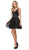 Dancing Queen - 3103 Glitter Mesh Fit and Flare Cocktail Dress In Black